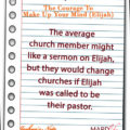 Choice, Courage, Courageous Living, Elijah, Faith, Fear, Michael Catt, Church, Action, C. H. Spurgeon, Prayer,