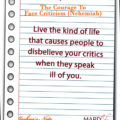 Courage, Courageous Living, Michael Catt, Nehemiah, Criticism, Critics, Haters, Thomas Brooks, Oscar Wilde, Opposition,
