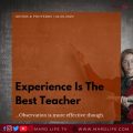Experience, Best, Teacher, Observation, Past, Present, Future, Plan, Preempt, Pattern, Psychology,