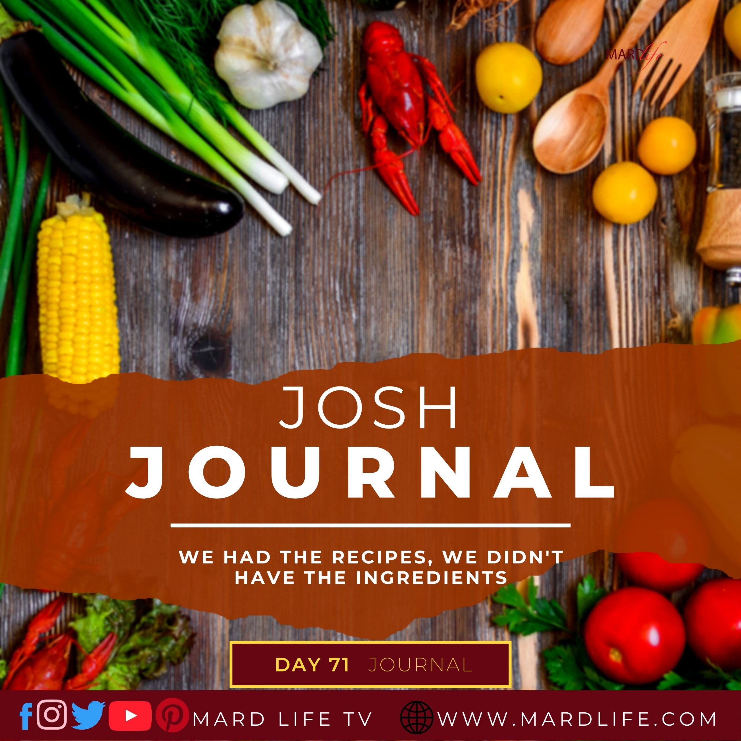 "We Had The Recipes, We Didn't Have The Ingredients" - Josh Journal